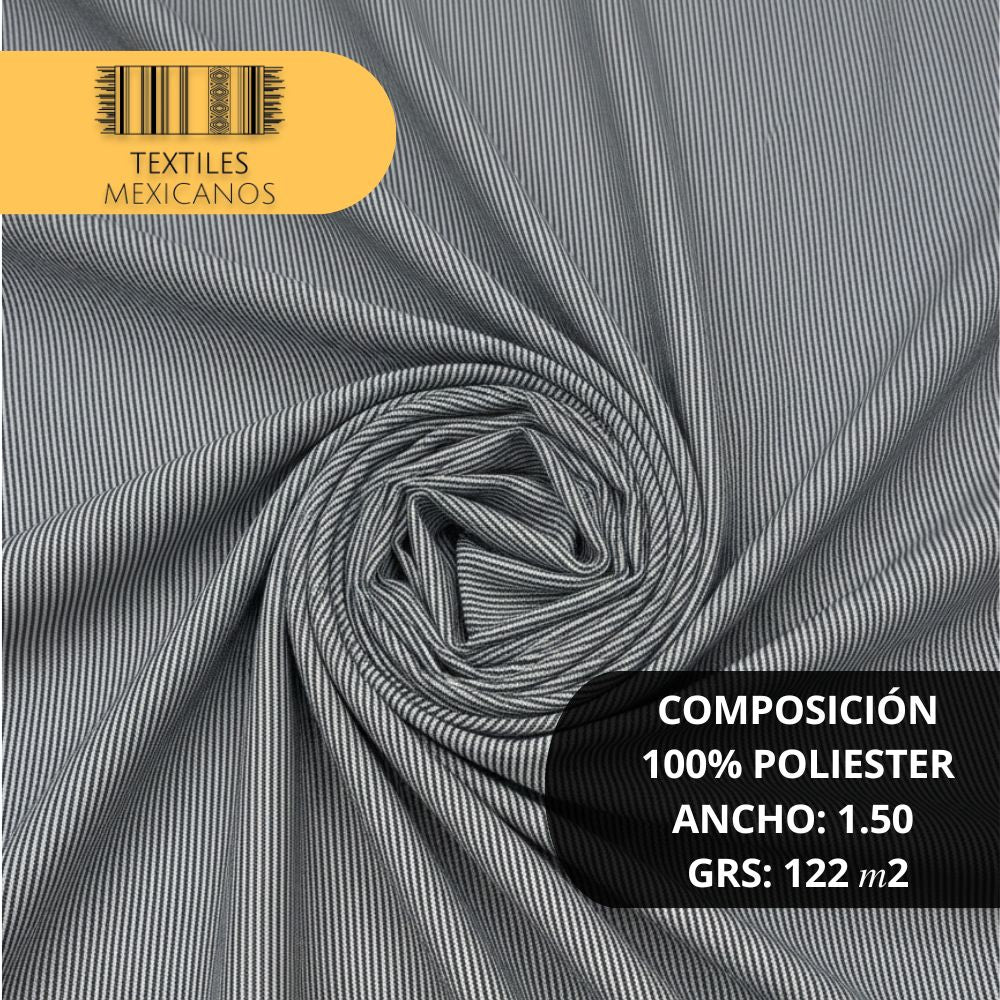 Tela Mil Rayas 100% Poliéster | Ligera, Resistente y Versátil (Ancho 1.50 m | 122 g/m²)