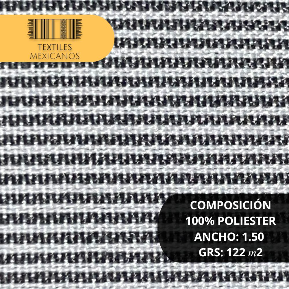 Tela Mil Rayas 100% Poliéster | Ligera, Resistente y Versátil (Ancho 1.50 m | 122 g/m²)