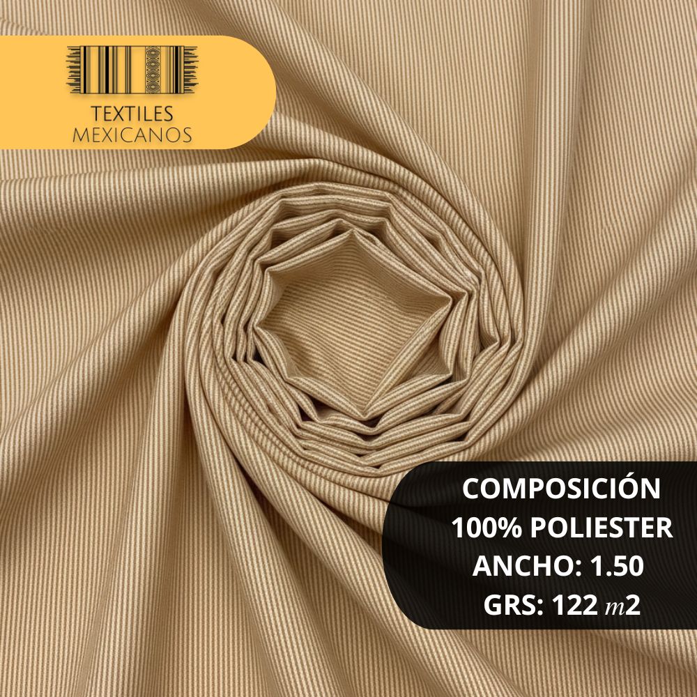 Tela Mil Rayas 100% Poliéster | Ligera, Resistente y Versátil (Ancho 1.50 m | 122 g/m²)