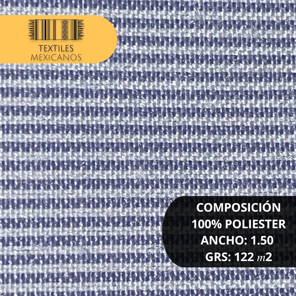 Tela Mil Rayas 100% Poliéster | Ligera, Resistente y Versátil (Ancho 1.50 m | 122 g/m²)