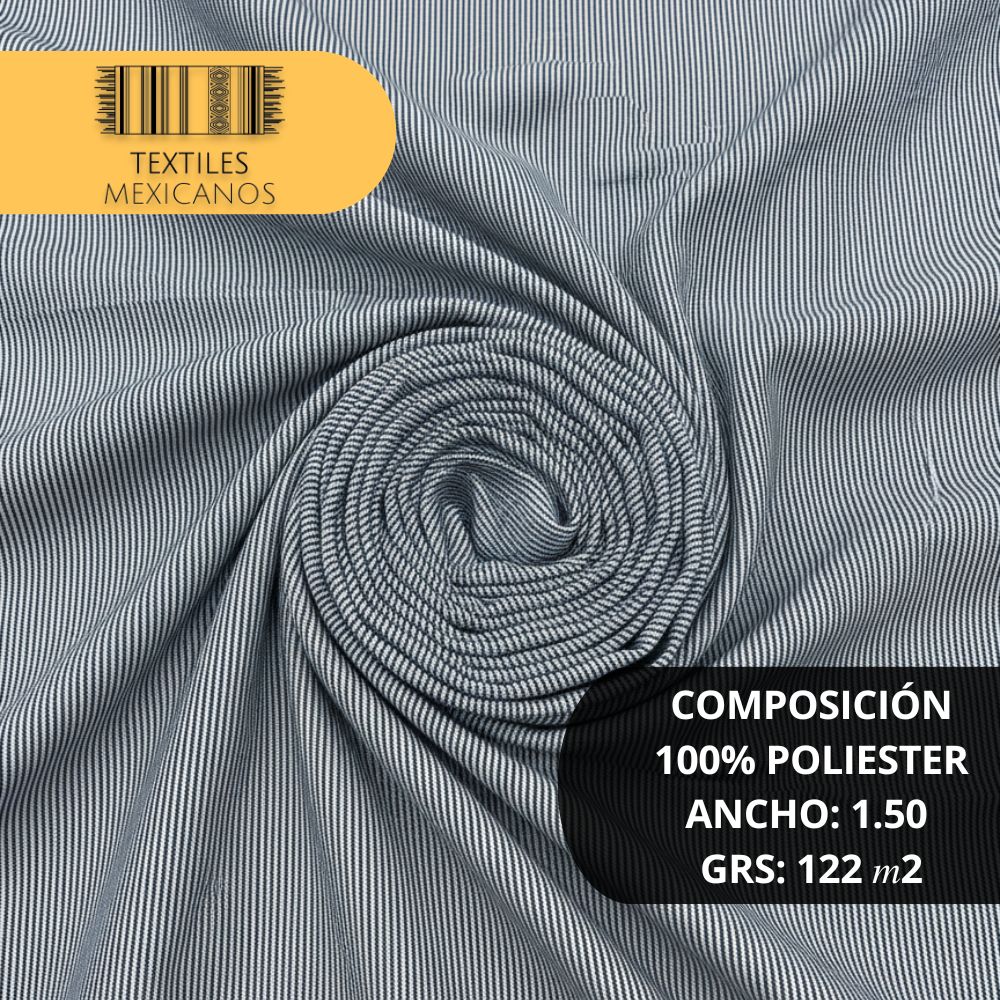 Tela Mil Rayas 100% Poliéster | Ligera, Resistente y Versátil (Ancho 1.50 m | 122 g/m²)