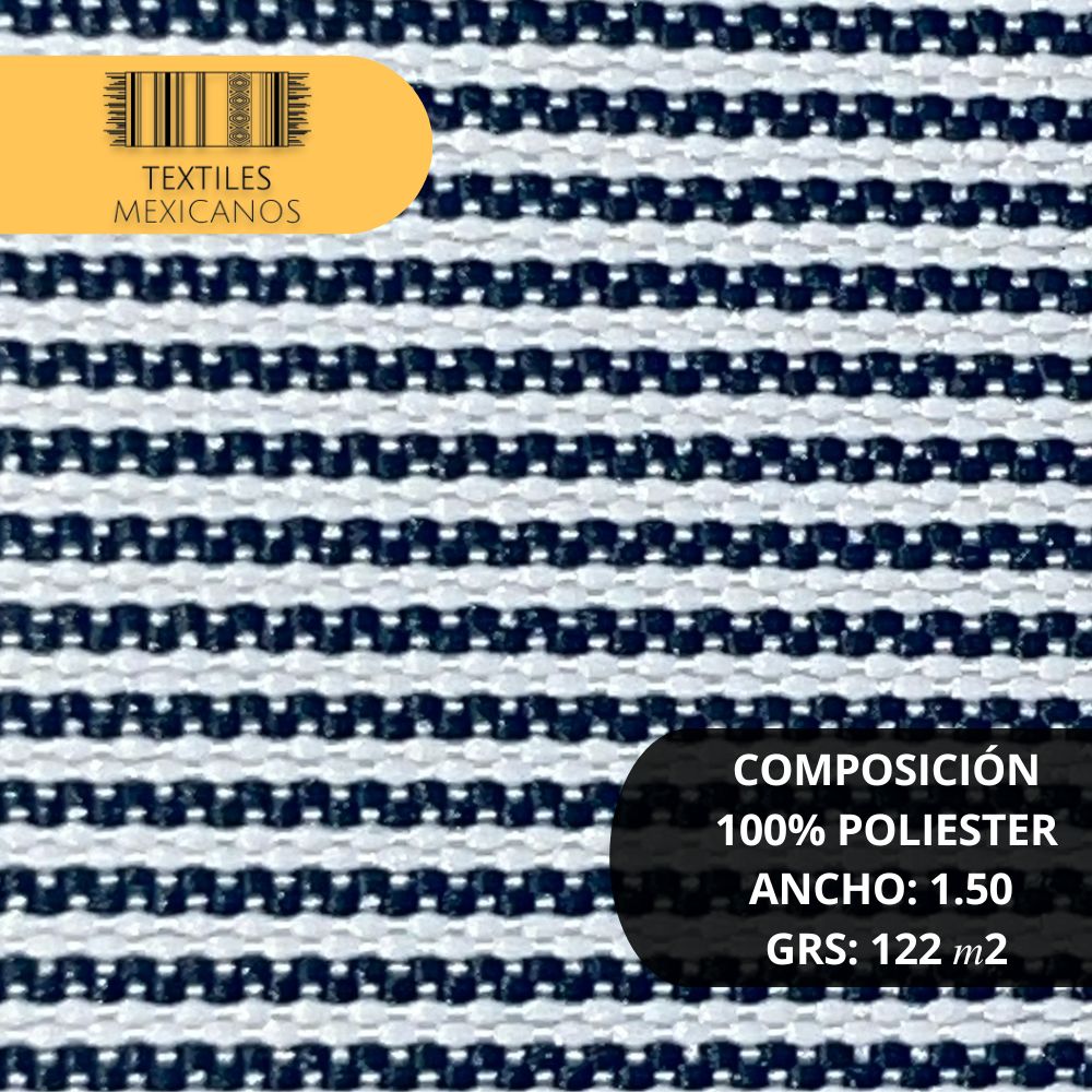 Tela Mil Rayas 100% Poliéster | Ligera, Resistente y Versátil (Ancho 1.50 m | 122 g/m²)