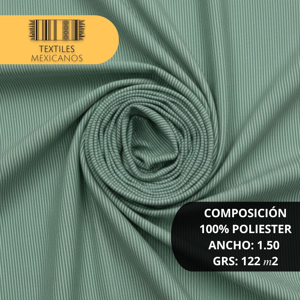 Tela Mil Rayas 100% Poliéster | Ligera, Resistente y Versátil (Ancho 1.50 m | 122 g/m²)
