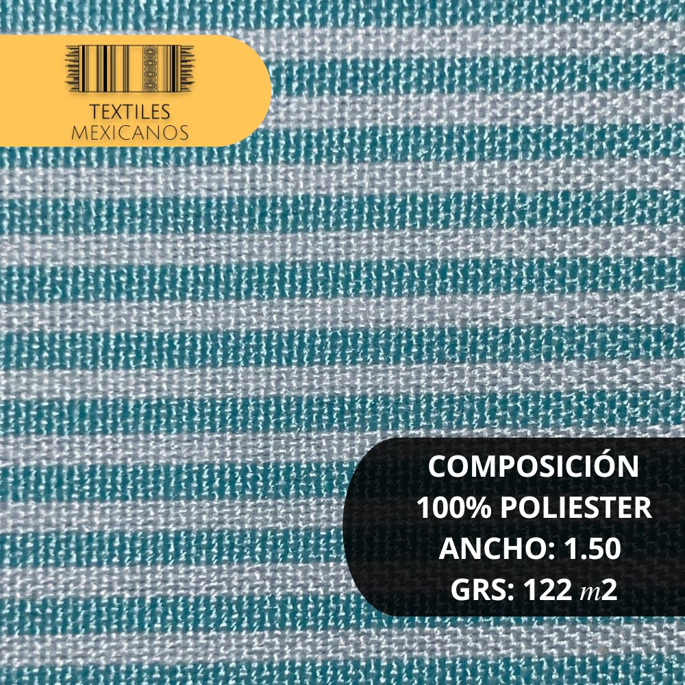 Tela Mil Rayas 100% Poliéster | Ligera, Resistente y Versátil (Ancho 1.50 m | 122 g/m²)