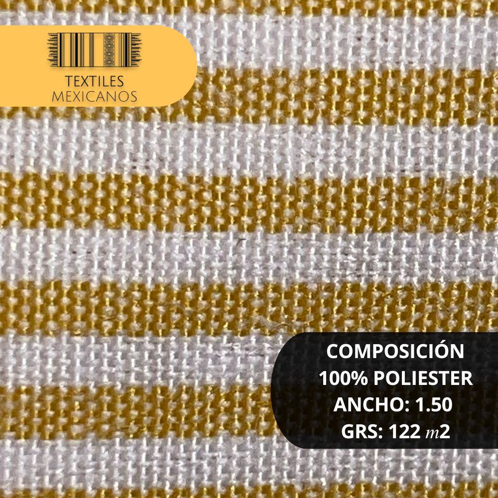 Tela Mil Rayas 100% Poliéster | Ligera, Resistente y Versátil (Ancho 1.50 m | 122 g/m²)