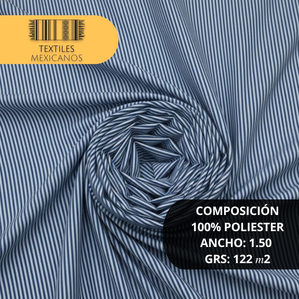 Tela Mil Rayas 100% Poliéster | Ligera, Resistente y Versátil (Ancho 1.50 m | 122 g/m²)
