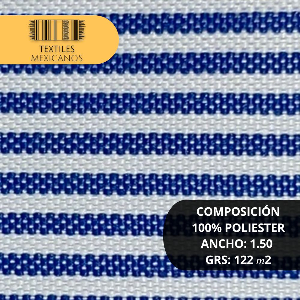 Tela Mil Rayas 100% Poliéster | Ligera, Resistente y Versátil (Ancho 1.50 m | 122 g/m²)