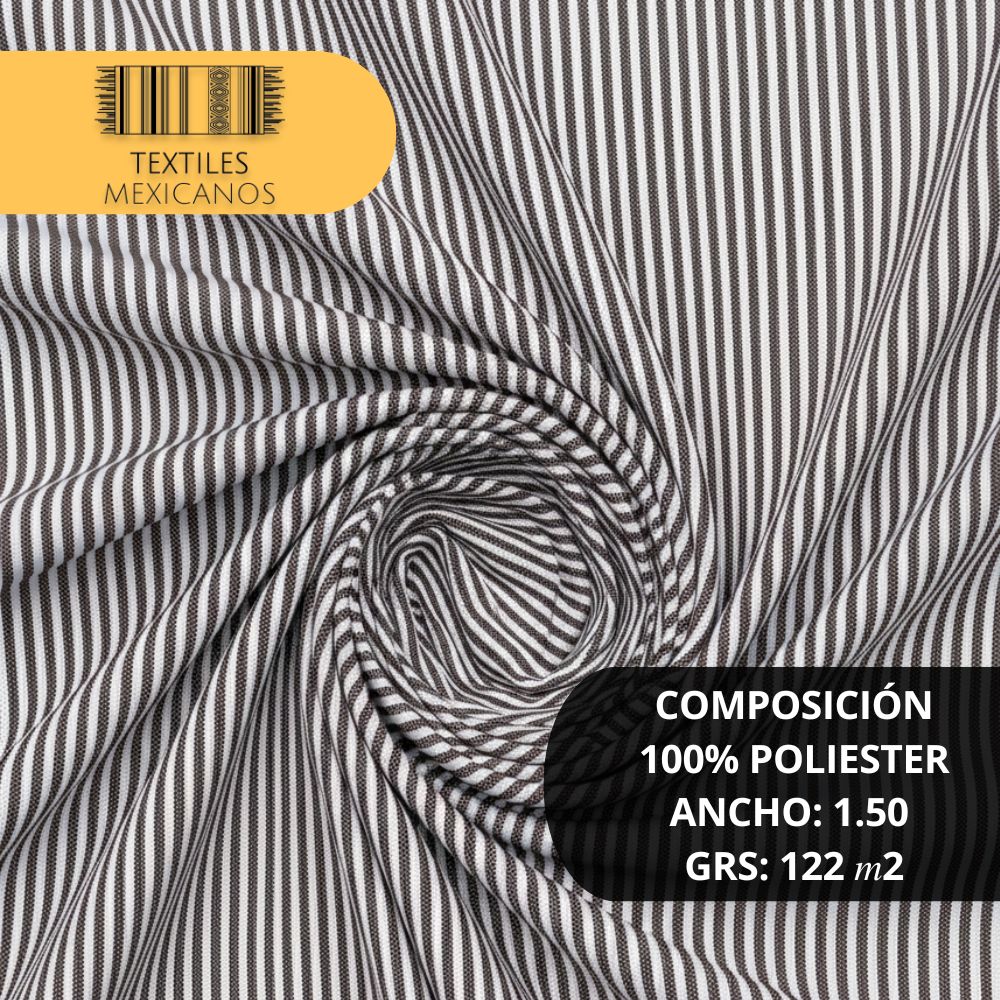 Tela Mil Rayas 100% Poliéster | Ligera, Resistente y Versátil (Ancho 1.50 m | 122 g/m²)