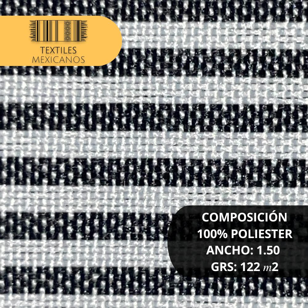 Tela Mil Rayas 100% Poliéster | Ligera, Resistente y Versátil (Ancho 1.50 m | 122 g/m²)
