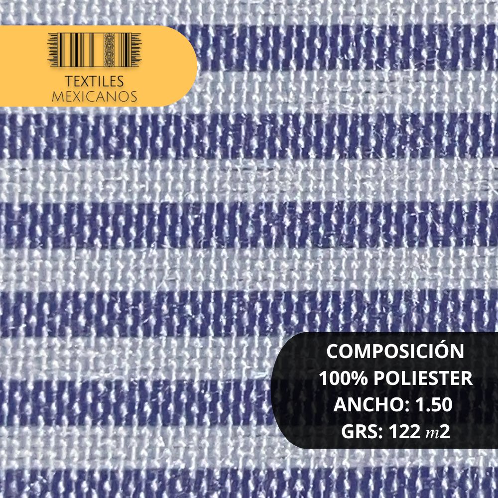 Tela Mil Rayas 100% Poliéster | Ligera, Resistente y Versátil (Ancho 1.50 m | 122 g/m²)