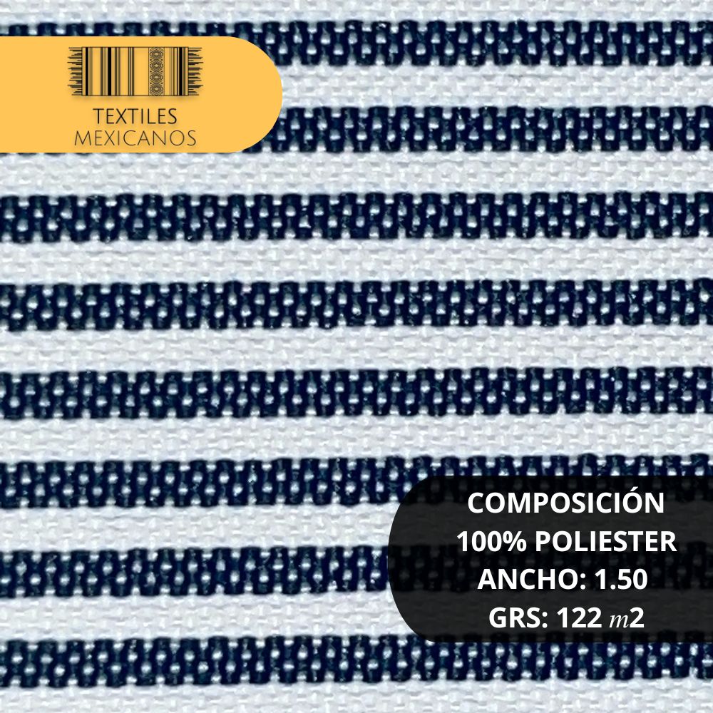Tela Mil Rayas 100% Poliéster | Ligera, Resistente y Versátil (Ancho 1.50 m | 122 g/m²)