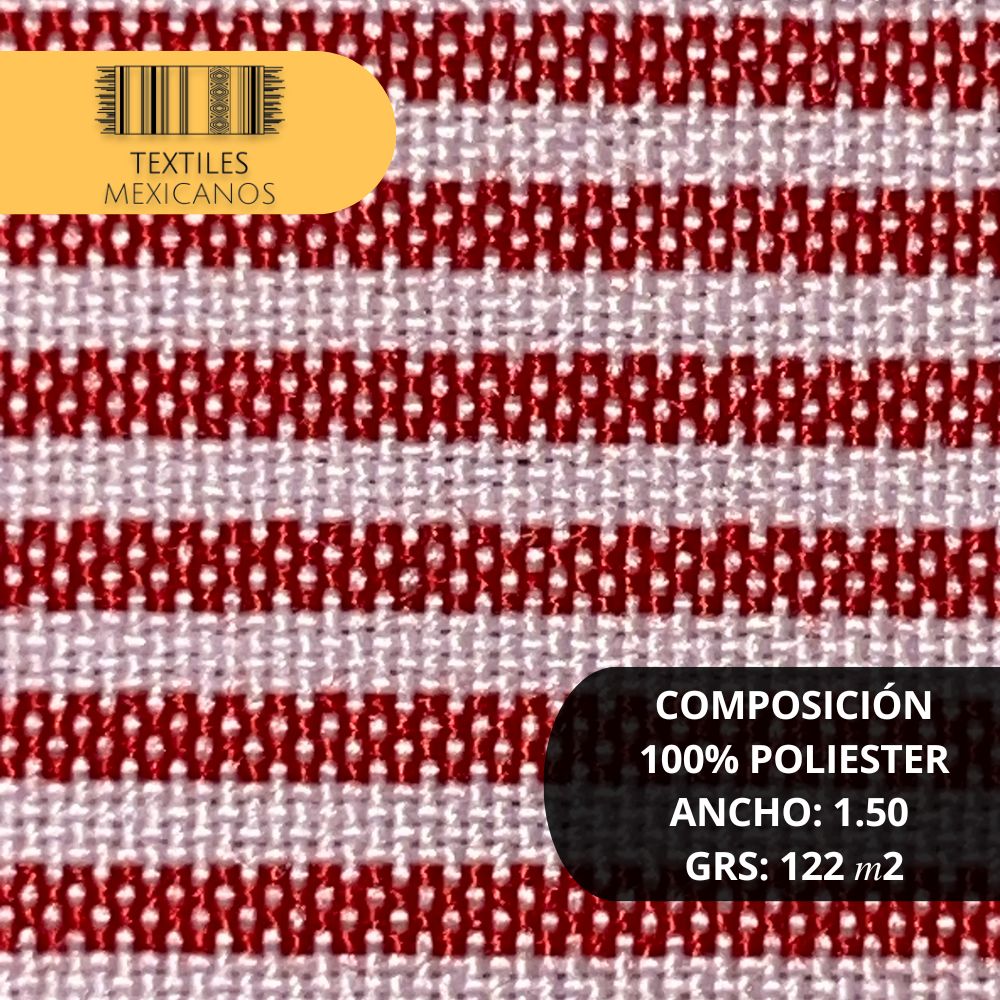 Tela Mil Rayas 100% Poliéster | Ligera, Resistente y Versátil (Ancho 1.50 m | 122 g/m²)