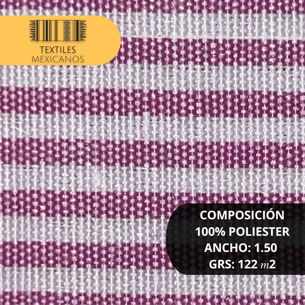 Tela Mil Rayas 100% Poliéster | Ligera, Resistente y Versátil (Ancho 1.50 m | 122 g/m²)