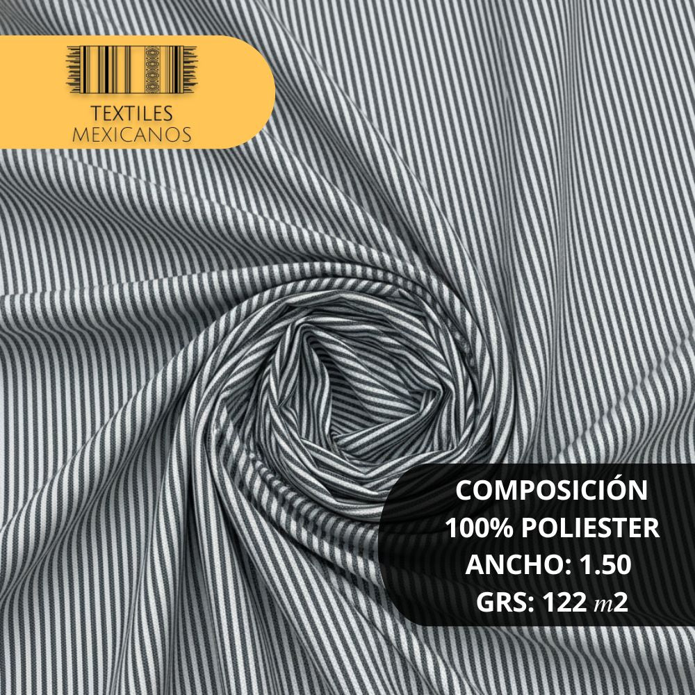 Tela Mil Rayas 100% Poliéster | Ligera, Resistente y Versátil (Ancho 1.50 m | 122 g/m²)