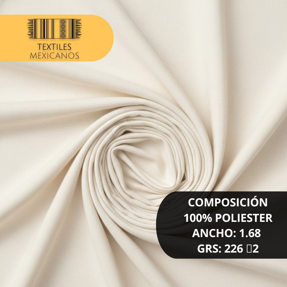 Tela Tergal 100% Poliéster | Resistente, Durable y Versátil (Ancho 1.68 m | 226 g/m²)
