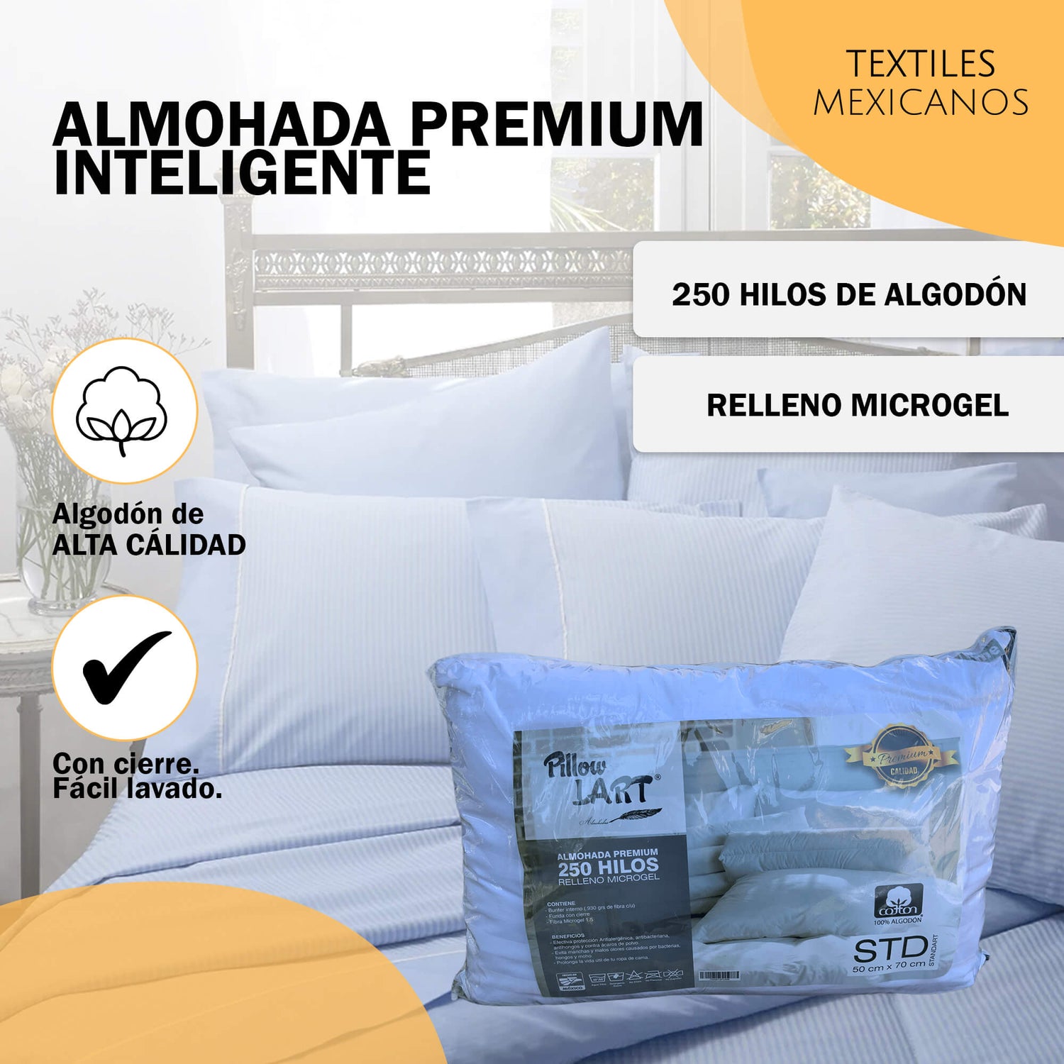 Cobertor de Almohada Antiácaros Premium